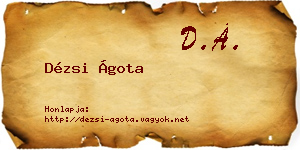 Dézsi Ágota névjegykártya